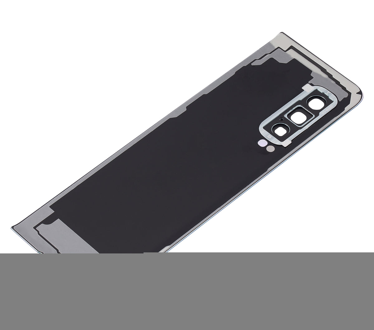 Replacement Back shield Glass With Camera Lens appropriate For  Galaxy Fold 4G (F900) (Aftermarket Plus) (Space Silver)